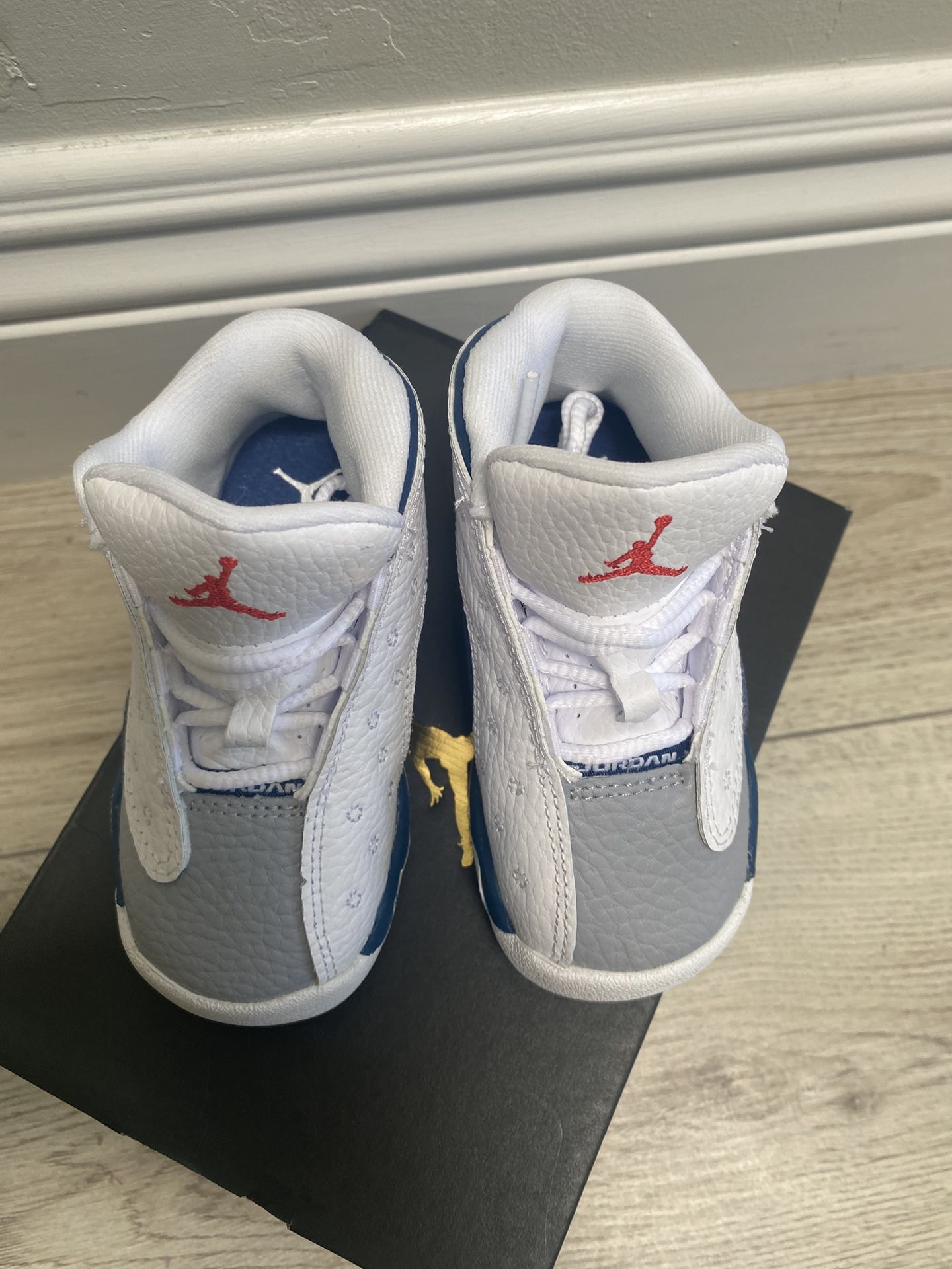 New Jordan 13 Retro White Fire Red-French Blue