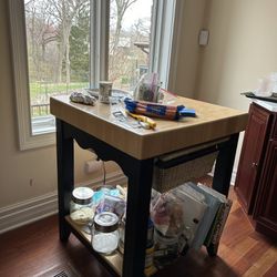 Butcher Block Kitchen Prep Table