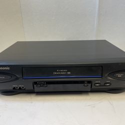 Panasonic Omnivision VCR PV-V4022 VHS Blue Line 4 Head Player No Remote Tested