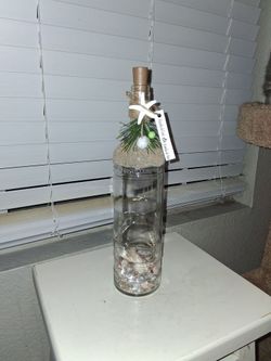 Family of God Decorative Beach Bottle with Seashells and Sand