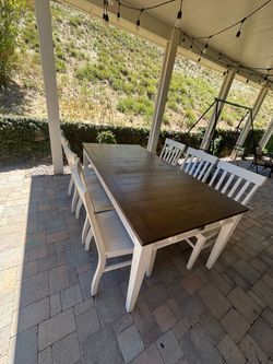 Steve Silver White Farm House Dining Table