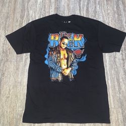 Black vintage wrestling WWF WWE The Rock graphic tee wrestlemania (SIZE: SMALL, LARGE) BRAND NEW AUTHENTIC- $30
