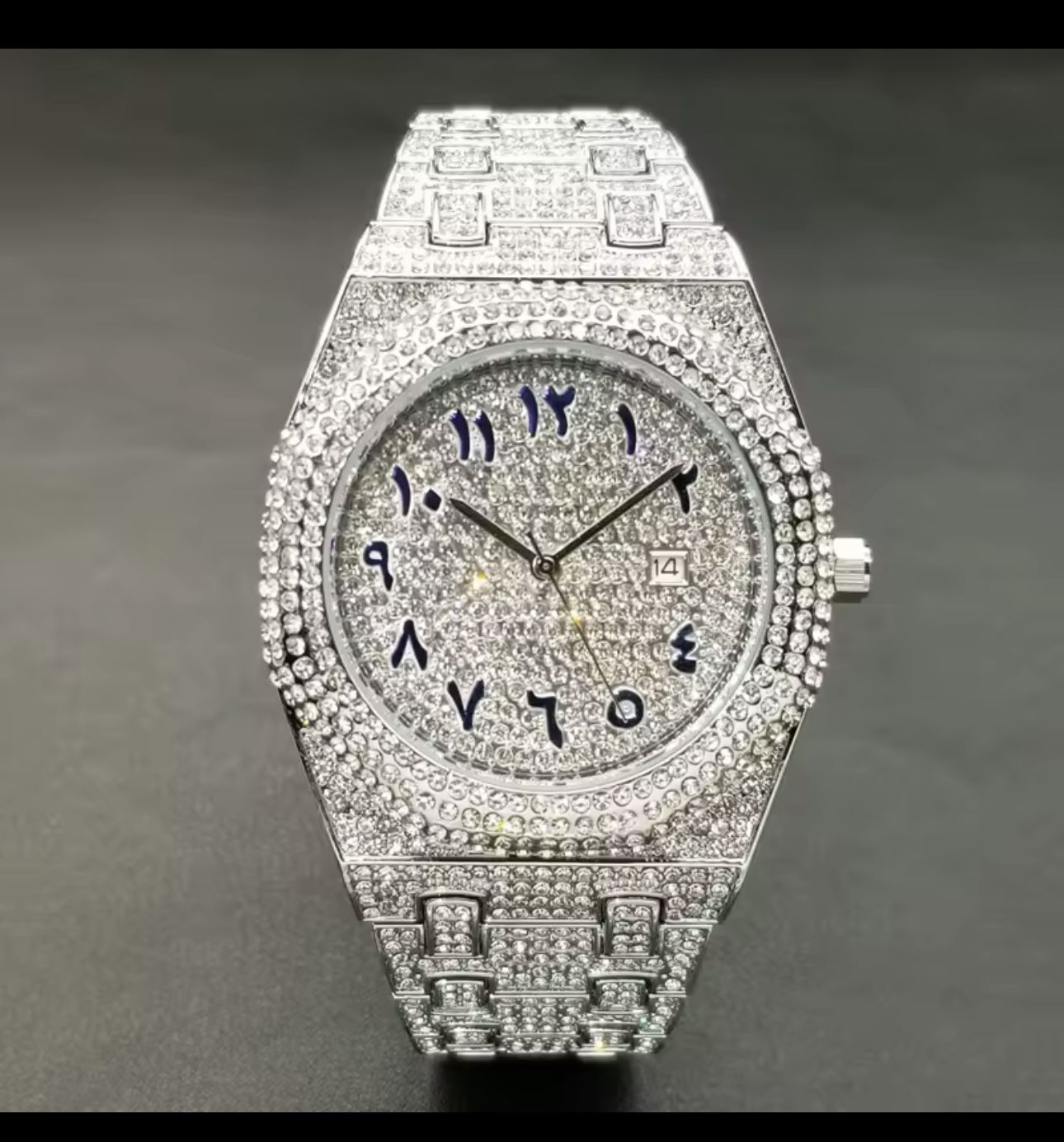 BUSTDOWN MOISSANITE ÀP WATCH - BRAND NEW UNBRANDED WATCH