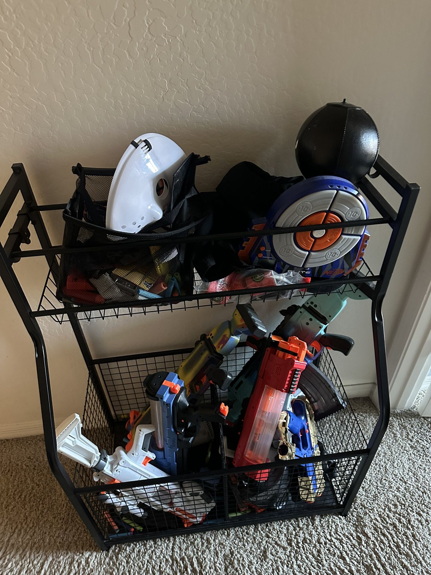Toy Gun Rack From Pottery Barn With Nerf Guns