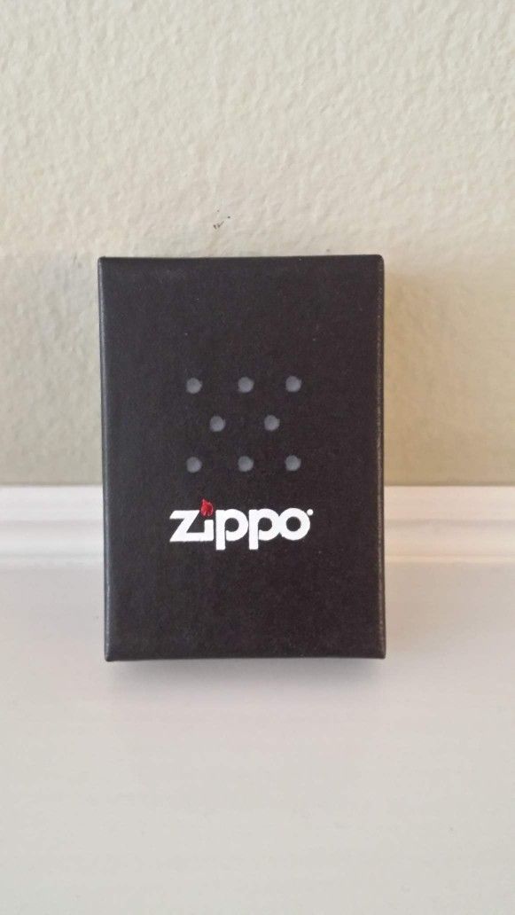 Brand New Brushed Chrome Zippo Lighter
