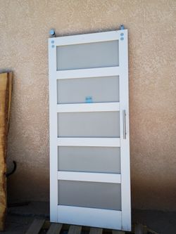 Two barn style doors