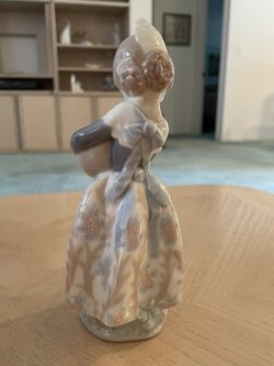 リヤドロ　バレンシアの少女 　♯4841 Lladro Valencia Girl with Oranges Figurine 4841 Pastel Glossy 7