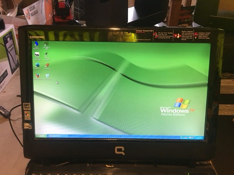 HP Windows Compaq Presario All-in-One CQ1-1020 Desktop PC XP Intel Slim Computer