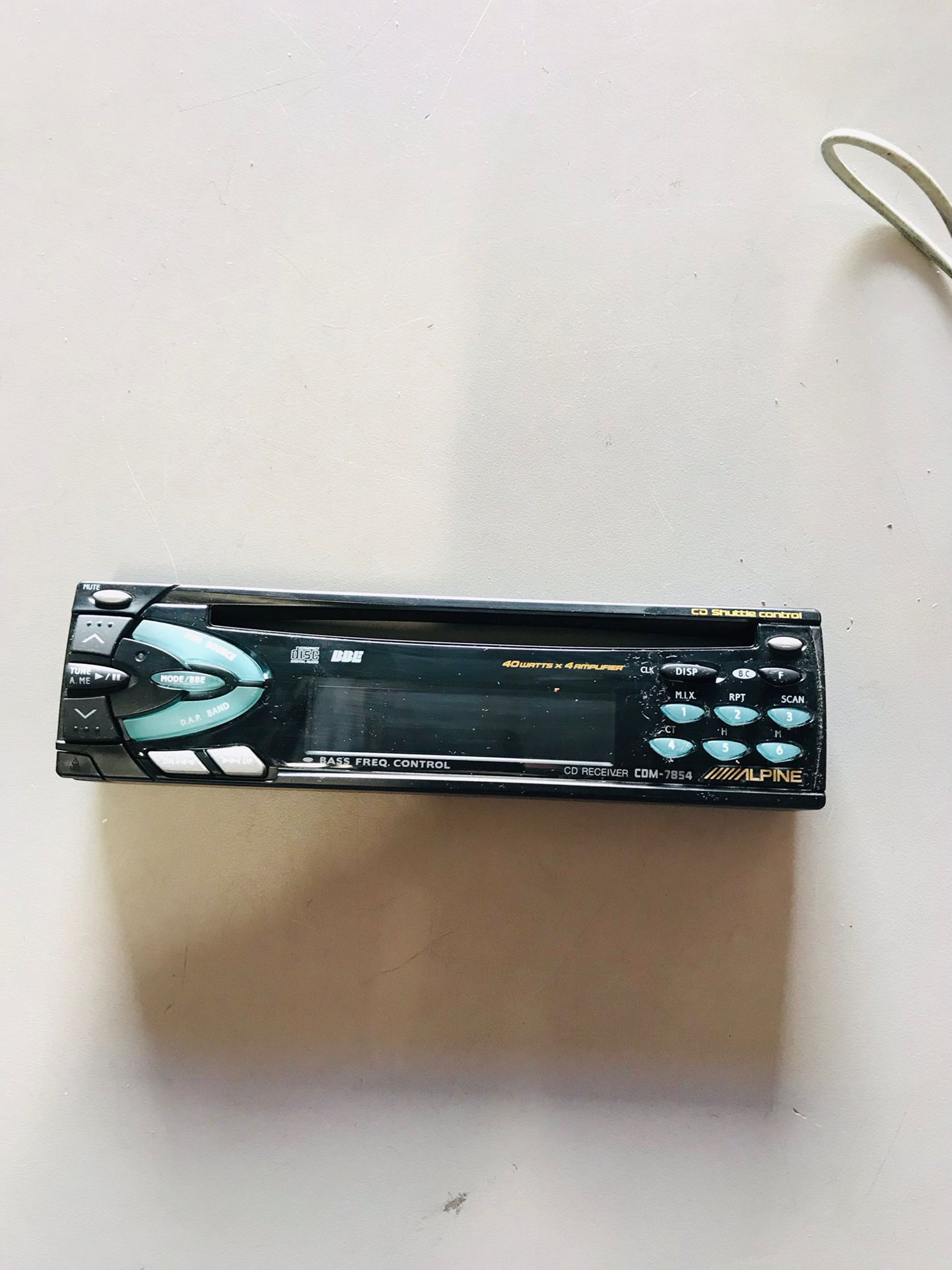 Alpine Complete Front Panel Model CDM-7854 - Excellent Condition