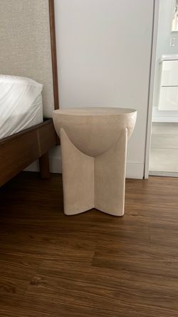 Two side tables (West Elm Monty, 15 inch indoor outdoor)