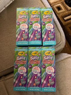 Brush Buddies Crayola Swirl Anticavity Color Changing Fluoride Toothpaste, Watermelon, 3.5 oz