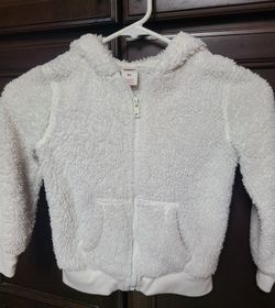 Girls Sherpa Zip Up Sweater 