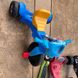 Blue toddler ride on trike