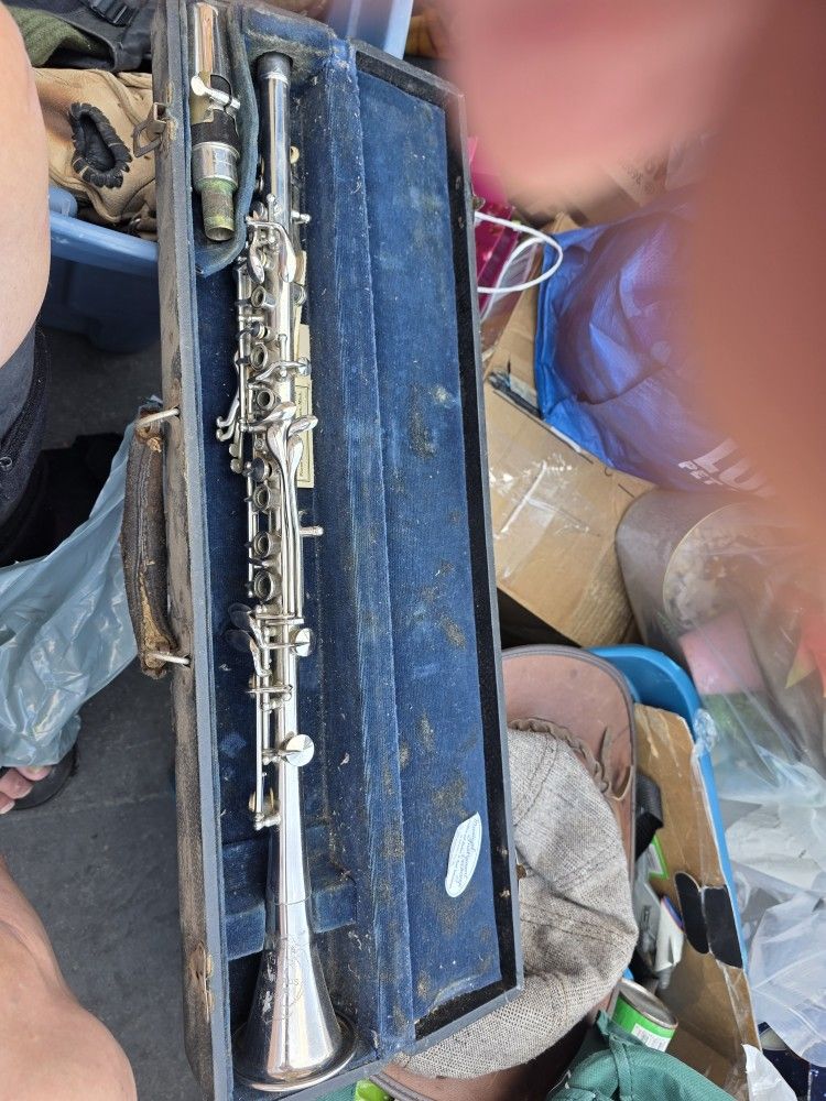 Silver (Plate?) Clarinet