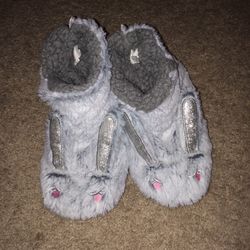 Justice For Girls Size 2/3 Bunny slippers