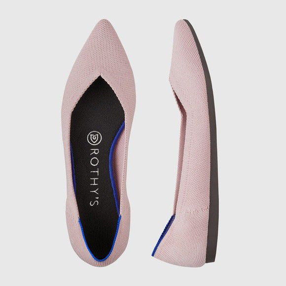 Rothys Pointed Toe Flats Retired Petal Pink Blush Women's Size 7 NEW