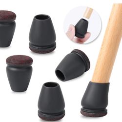 24 PCS Small Silicone Chair Leg Floor Protectors for Hardwood Floors, Felt Furniture Pads, Chair Leg Caps Covers, Bar Stool Floor Protectors for Chair