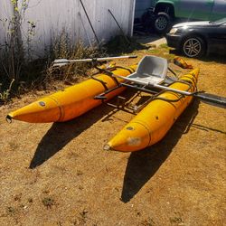 Rio Diablo Inflatable 1 Person U Pontoon Boat With Metal