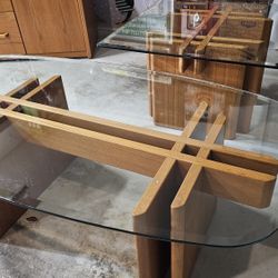 Discover Timeless Elegance: Teak & Glass Danish Coffee Table and End Table