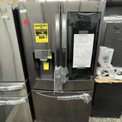 LG French Door Black Stainless Insta View Refrigerator New