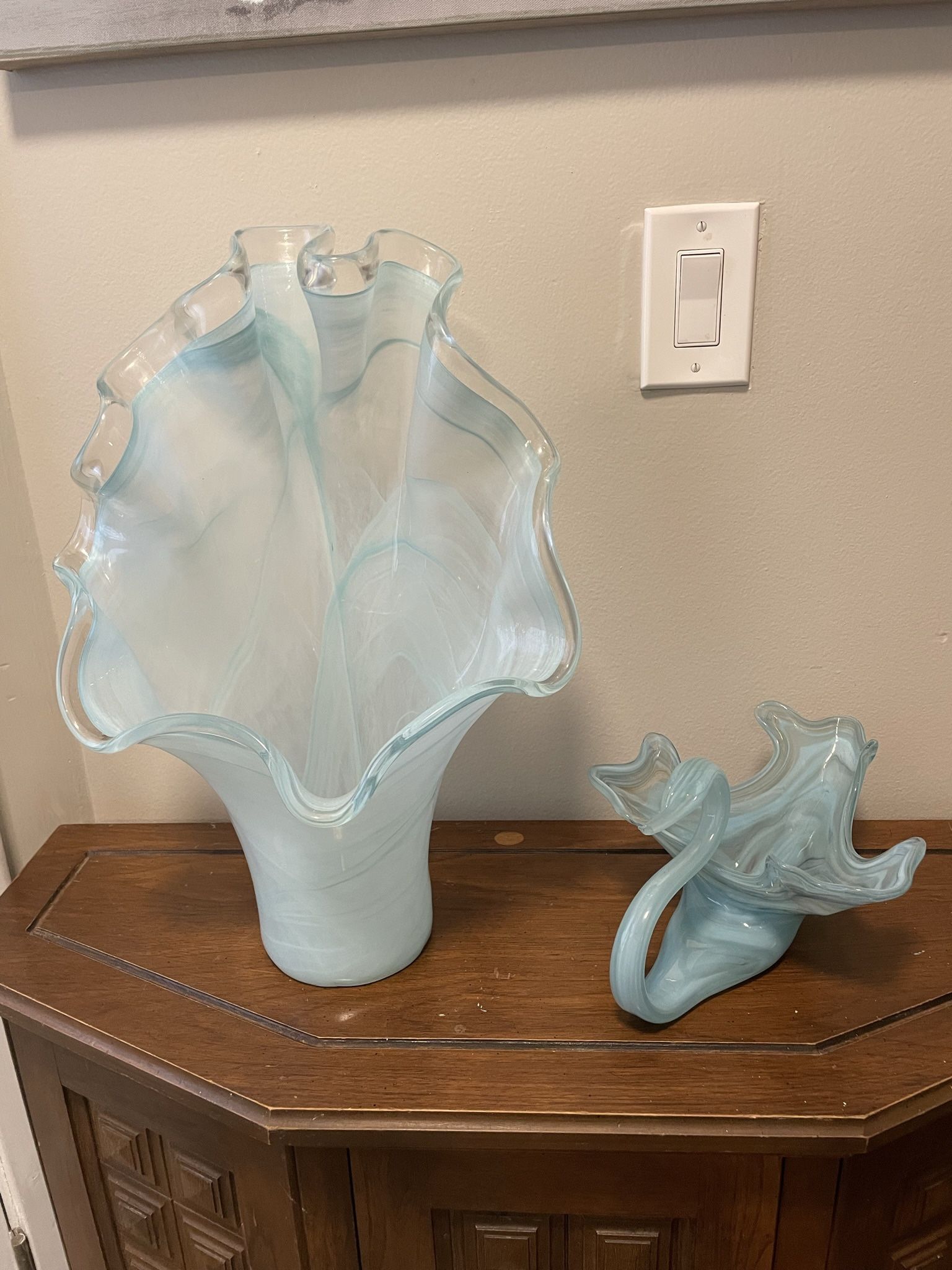 Glass Vase And Swan $15 Each