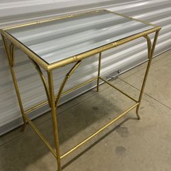 Golden Mirror Top Table