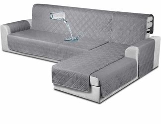 Waterproof L-Shaped Sectional Sofa Cover – Reversible Left/Right – Like New