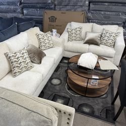 NEW BEIGE SOFA & LOVESEAT! I CAN ORDER THIS SET IN ANY COLOR YOU LIKE BRAND NEW! 