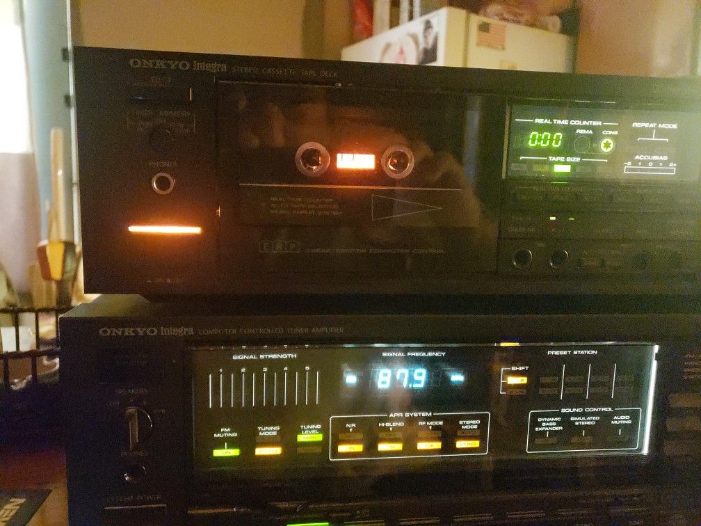 Onkyo Integra Amplifier And Tape Deck