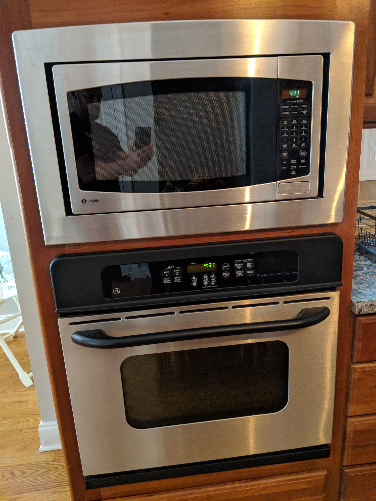 GE Profile Wall Oven and Microwave w/ trim kit