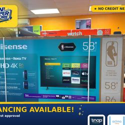 58”HISENSE ROKU 4K SMART TV