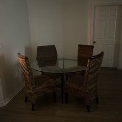Glass Table With Chairs 