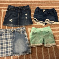 Denim shorts and skirts lot size 6