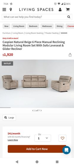 Recliner chair and couch set