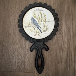 Vintage Las Vegas Ceramic Tile Trivet Hot Plate in Cast Iron Farmhouse Kitchen Decor 