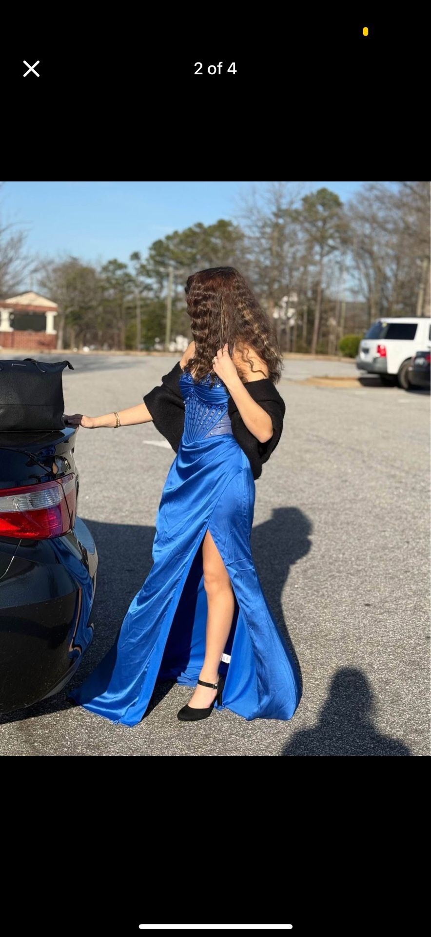 Brand New Royal Blue Formal Dress Size