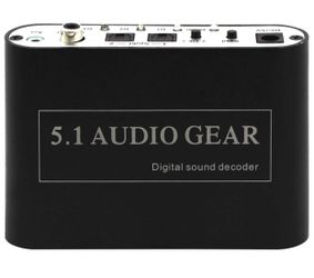 New Digital 5.1 Audio Gear Digital Sound Decoder Converter Dolby Dts/ac-3 Optical To 5.1-Channel RCA Analog Sound Spdif Decoder Stereo with USB Port