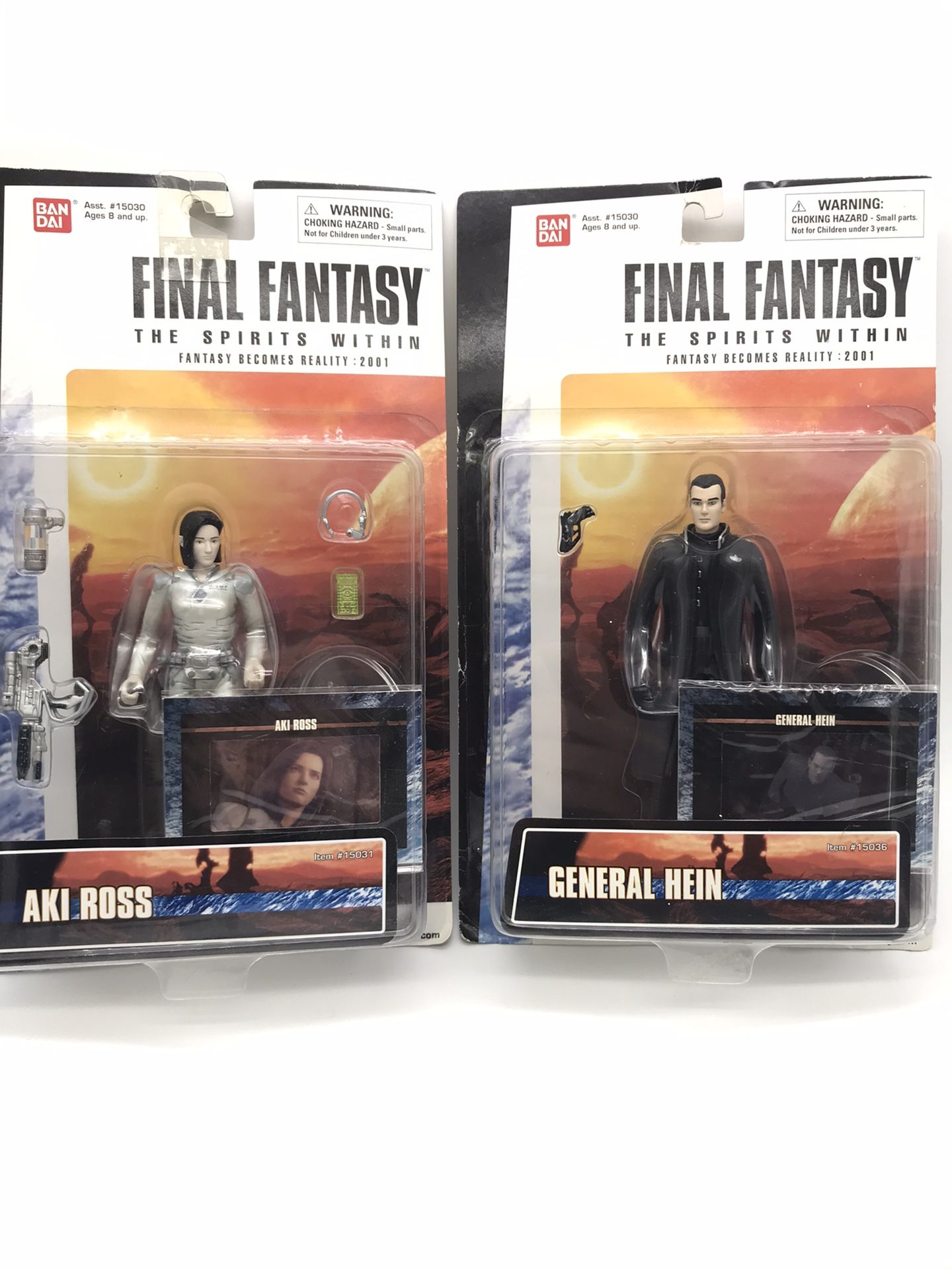 New on Card - Final Fantasy The Spirits Within Movie Action Figure - lot of 2