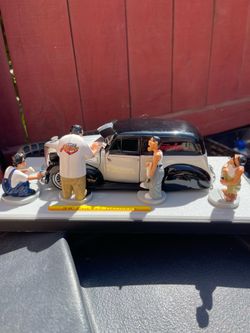🔥VTG 2003 Jada Toys Homie Rollerz '39 Chevy Delivery With Figures 1:24 Diecast