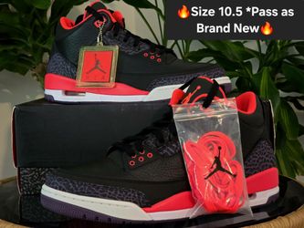 Jordan 3 Retro "Crimson"_Size Men's 10.5 *EASILY Pass As Brand New*