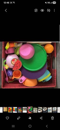 Box of Play Food for Play Kitchen 