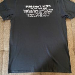 Burberry Carrick Shirt With Geographic Coordinates
