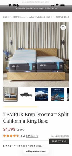 Tempur-Pedic Ergo Prosmart Split California King Base