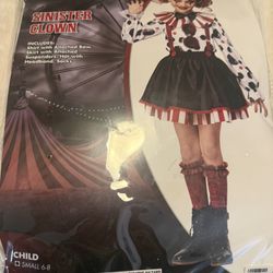 Girls Clown Costume 