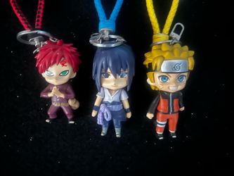3 NARUTO KEYCHAINS FIGURES!!