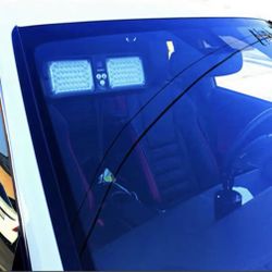 Car Truck 86 LED Windshield Emergency Hazard Warning Flashing lamp Strobe Lights Sun visor panel DC 12V 12 Modes