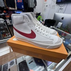 Nike Blazers Size 13 White And Red With Box 