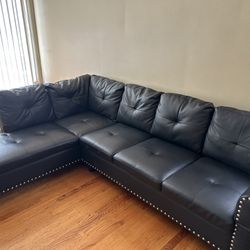 Black leather