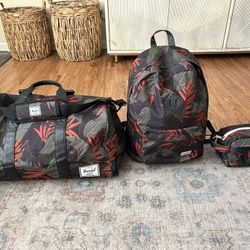 Herschel Duffel Bag Backpack, And Toiletry Kit