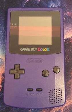 Nintendo Game Boy Color Grape Purple Handheld System CGB-001 Tested and Working